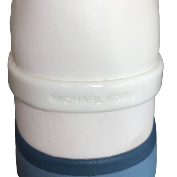 Michael Kors Wedge Trainer Womens 9M Blue White Sneakers Athletic Workout Shoes - Picture 14 of 16